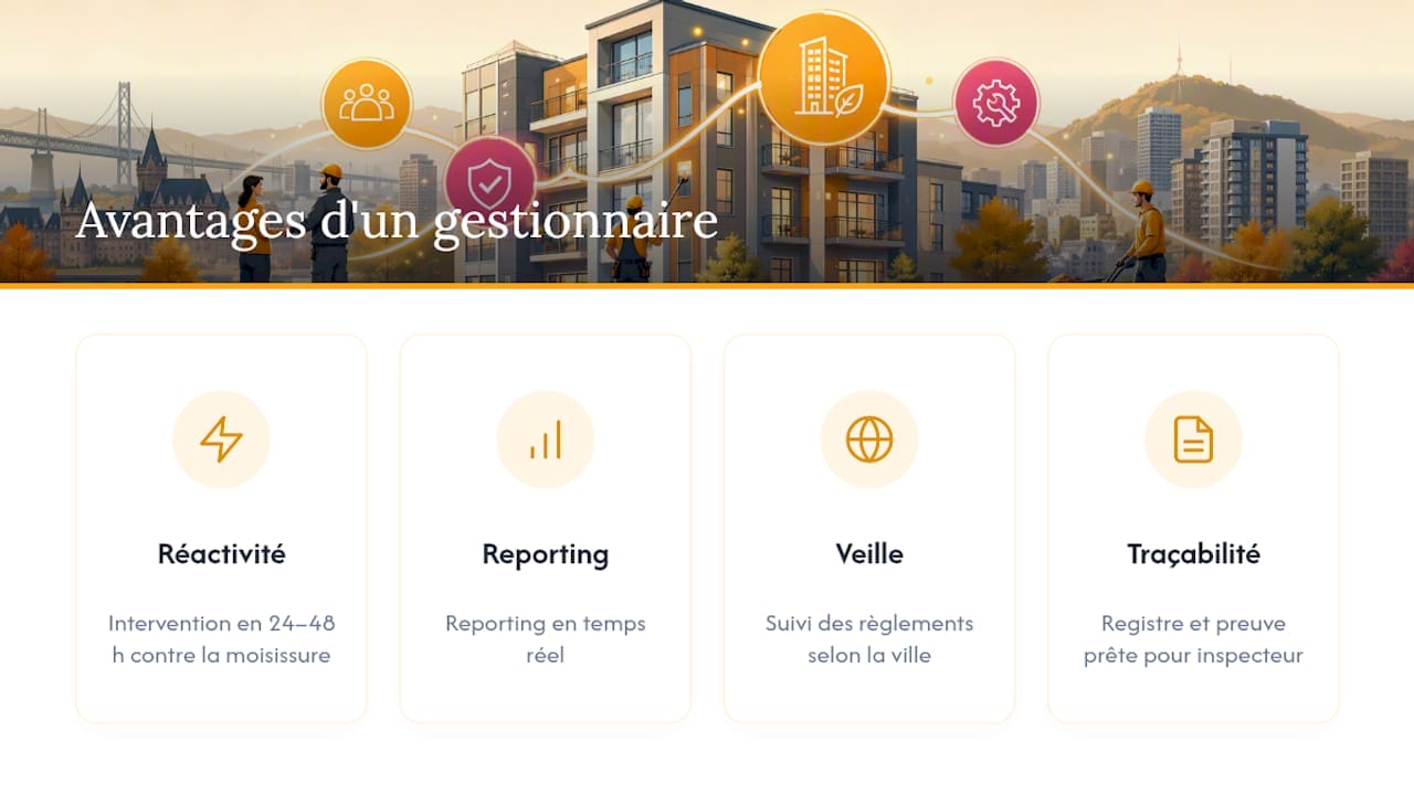 Pourquoi confier la conformité à un gestionnaire professionnel ? — overview diagram