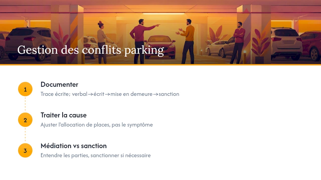 Comment gérer les conflits entre utilisateurs du stationnement ? — overview diagram