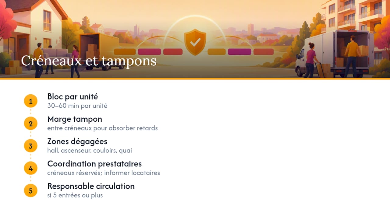 Planification des créneaux pour plusieurs emménagements
