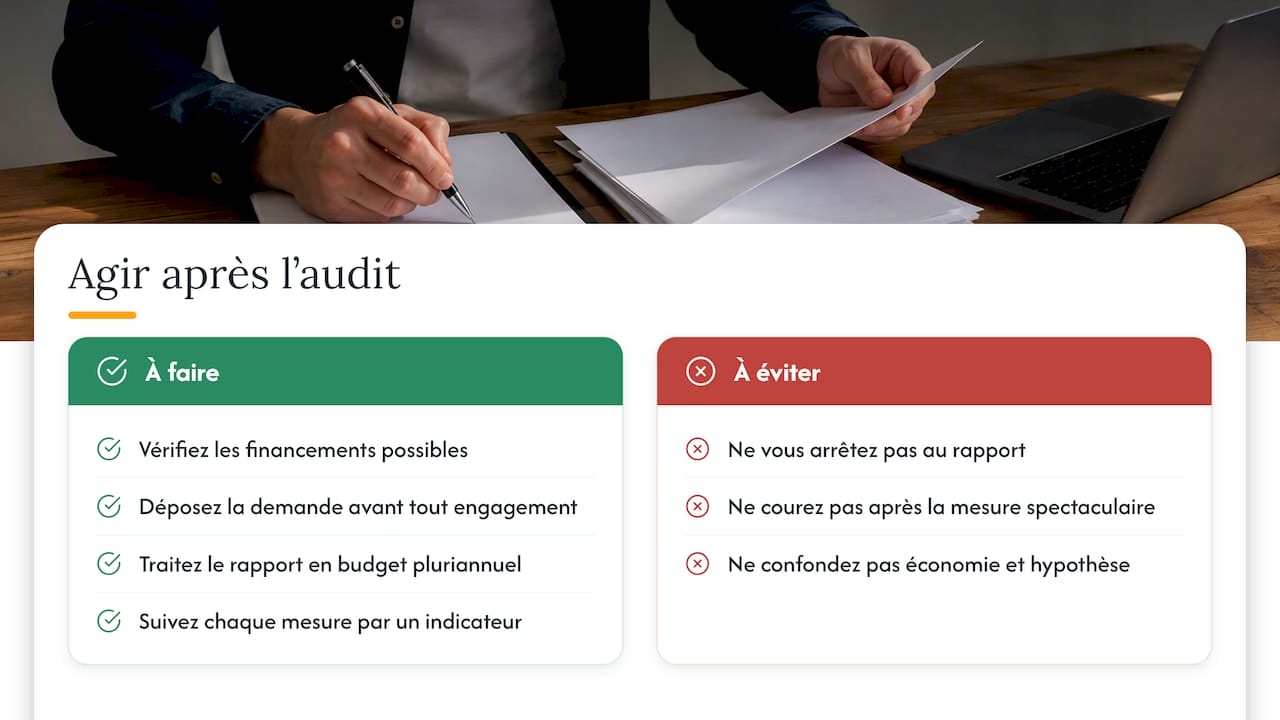 Ce que l'audit ne fera pas à votre place — overview diagram