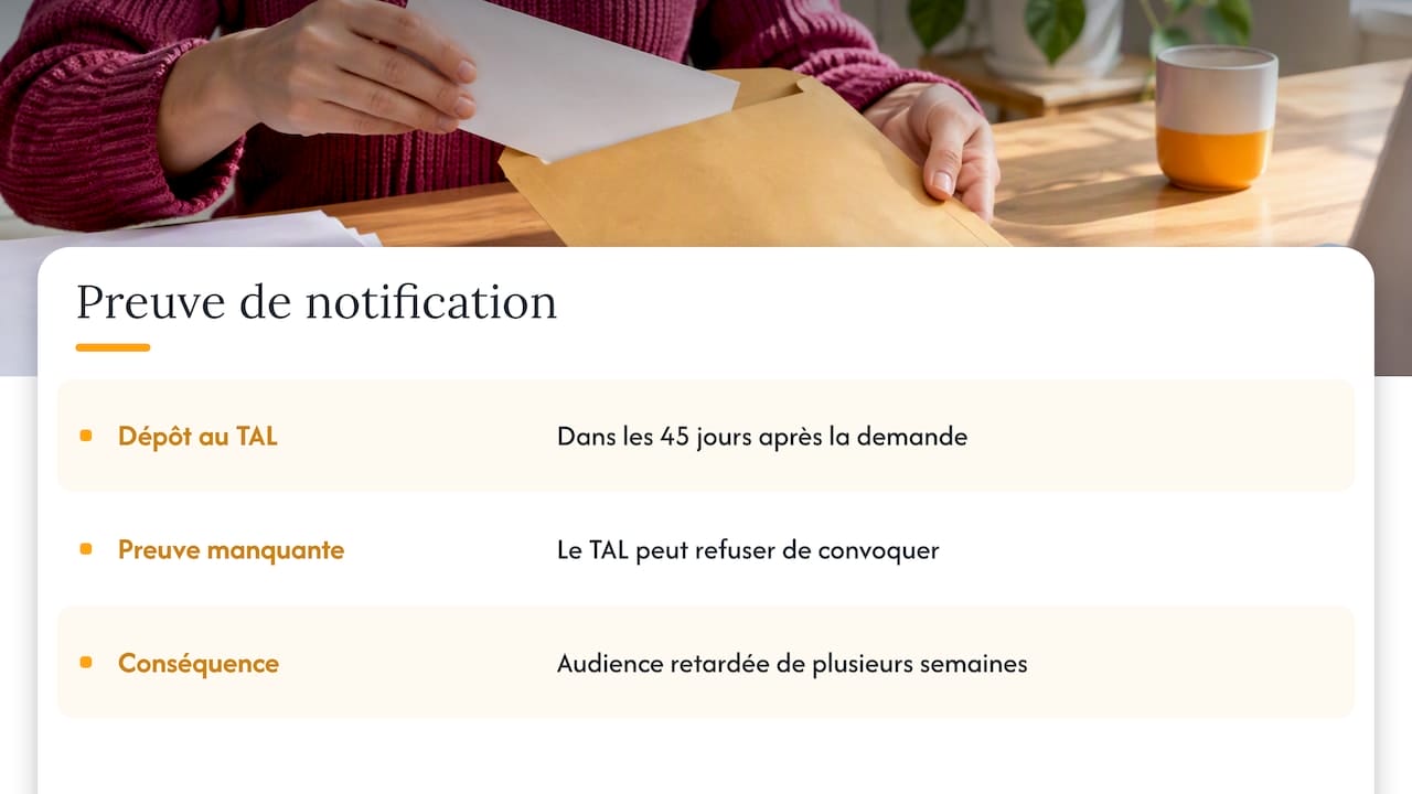 Délai de notification et risque de retard